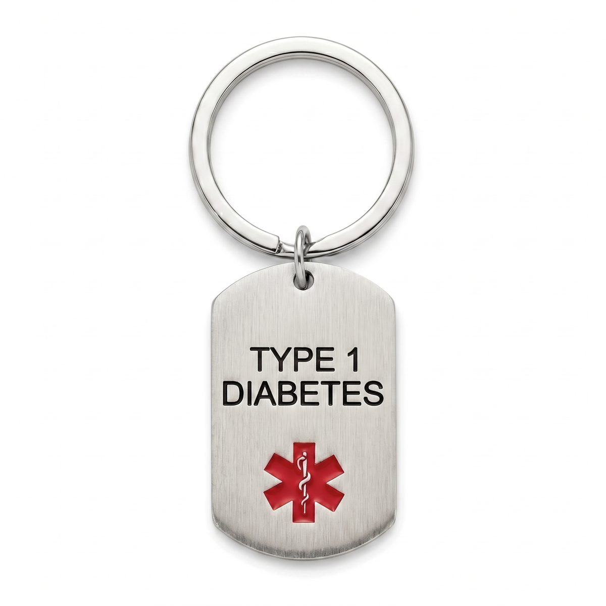 Diabetes Sleutelhanger Zilver