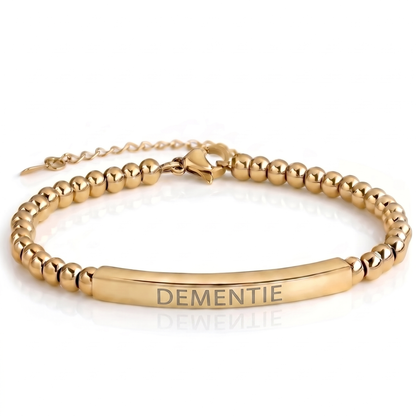 Dementie armband slim goud