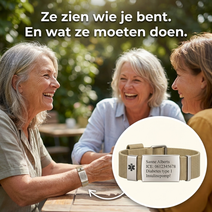Medi Armband met Persoonlijke ID Gravering