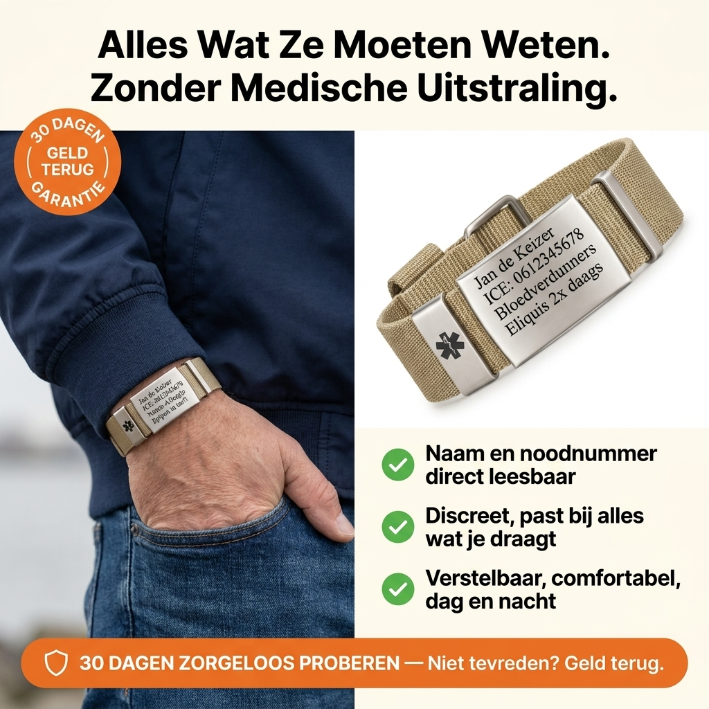 Medi Armband met Persoonlijke ID Gravering