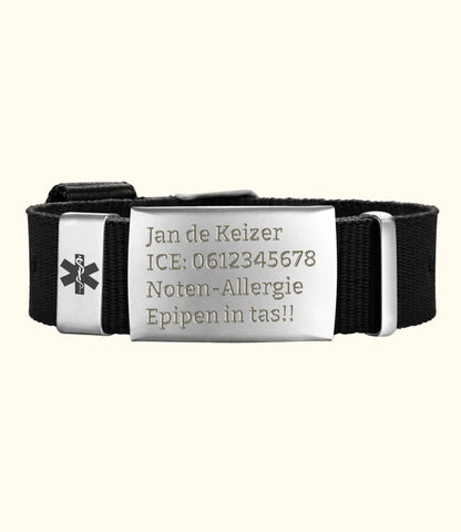 Medi Armband met Persoonlijke ID Gravering