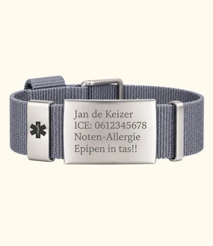 Medi Armband met Persoonlijke ID Gravering