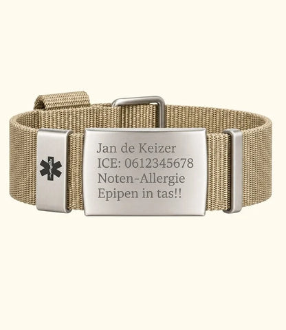Medi Armband met Persoonlijke ID Gravering