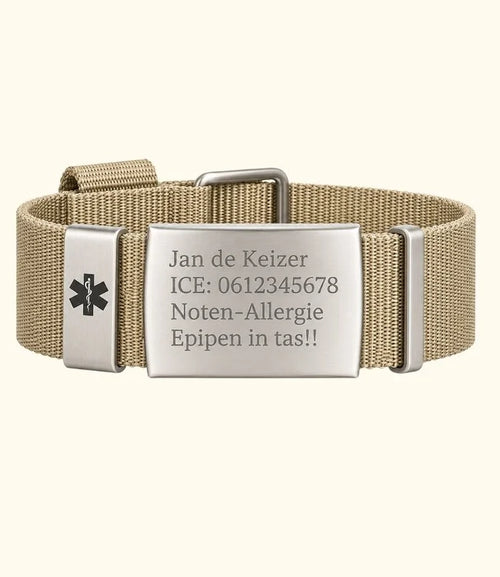 Medi Armband met Persoonlijke ID Gravering
