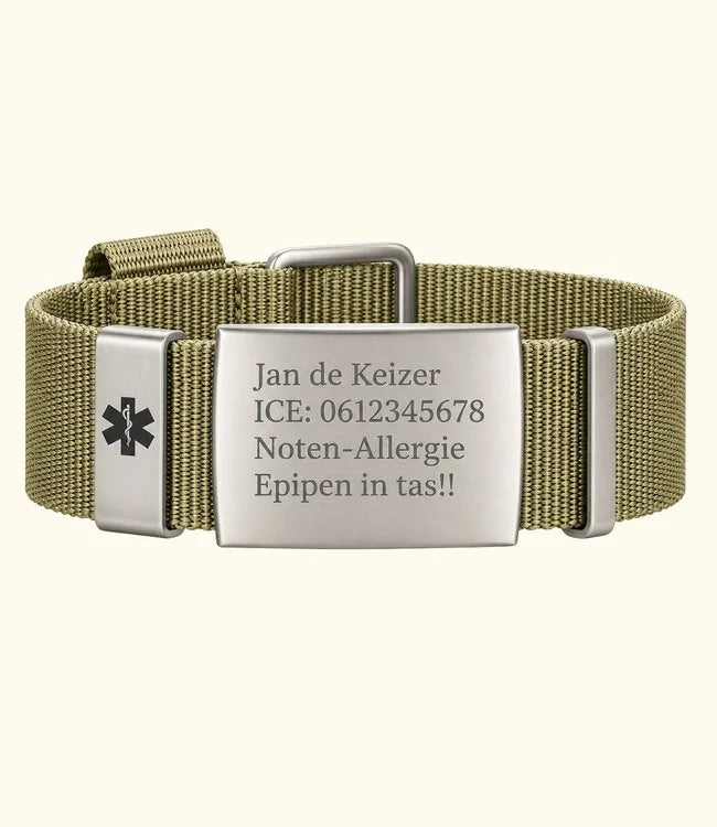 Medi Armband met Persoonlijke ID Gravering