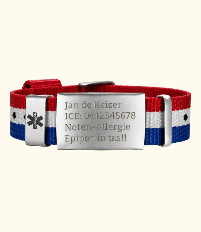 Medi Armband met Persoonlijke ID Gravering